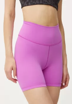adidas Performance pantaloni scurti de yoga All Me culoarea roz, neted, high waist, IX0186 imagine