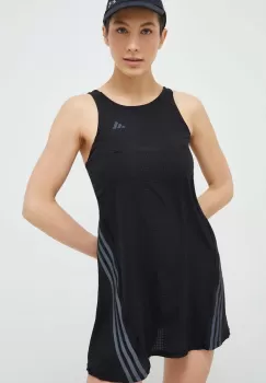 adidas Performance rochie culoarea negru, mini, evazati imagine