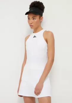 adidas Performance rochie sport culoarea alb, mini, drept imagine