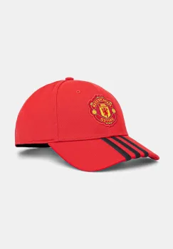 adidas Performance sapca de baseball din bumbac MANCHESTER UNITED culoarea rosu, JM3052 imagine
