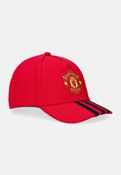 adidas Performance sapca din bumbac pentru copii Manchester United culoarea rosu, JV5888 imagine
