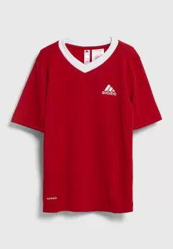 adidas Performance tricou copii culoarea rosu, neted imagine