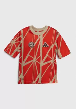 adidas Performance tricou copii FCB PRESHI culoarea rosu, modelator, JD8333 imagine