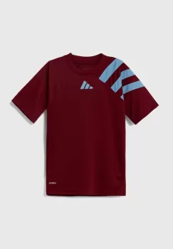 adidas Performance tricou copii FORTORE23 JSY Y culoarea bordo, cu imprimeu, IT5651 imagine