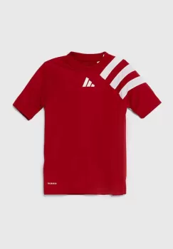 adidas Performance tricou copii FORTORE23 JSY Y culoarea rosu, cu imprimeu, IK5744 imagine