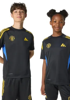adidas Performance tricou copii Manchester United culoarea negru, cu imprimeu, JP3137 imagine
