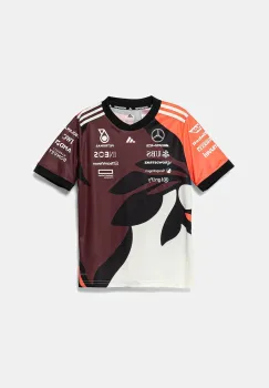 adidas Performance tricou copii MERCEDES culoarea bordo, modelator, JZ6209 imagine