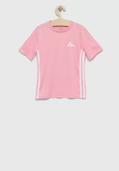 adidas Performance tricou copii TABELA 23 JSY culoarea roz, neted imagine