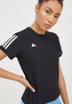 adidas Performance tricou de alergare culoarea negru imagine