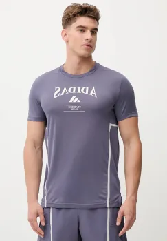 adidas Performance tricou de antrenament D4T Heritage culoarea violet, cu imprimeu, KA5289 imagine