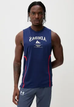 adidas Performance tricou de antrenament Designed for Training culoarea bleumarin, JI6354 imagine
