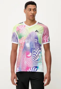 adidas Performance tricou de antrenament PRIDE culoarea alb, cu imprimeu, JL8097 imagine