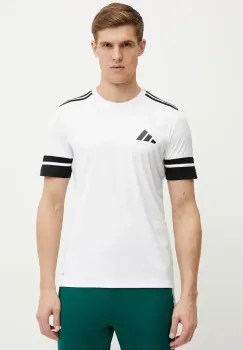 adidas Performance tricou de antrenament Squad 25 culoarea alb, cu imprimeu, JG5835 imagine