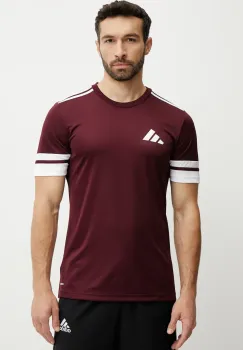 adidas Performance tricou de antrenament Squad 25 culoarea bordo, cu imprimeu, JC8675 imagine