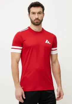 adidas Performance tricou de antrenament Squad 25 culoarea rosu, cu imprimeu, JE2601 imagine