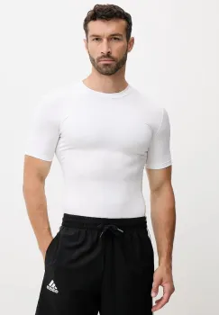 adidas Performance tricou de antrenament Techfit culoarea alb, uni, JP4675 imagine
