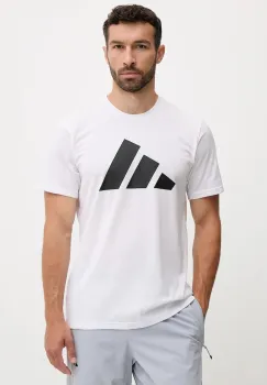 adidas Performance tricou de antrenament Train Essentials culoarea alb, cu imprimeu, IM4373 imagine