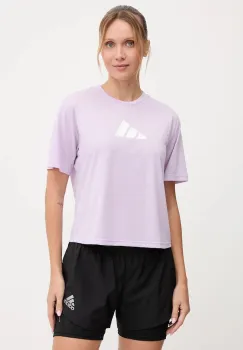 adidas Performance tricou de antrenament Workout Essentials culoarea violet, JY2183 imagine