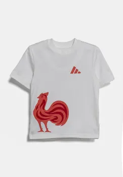 adidas Performance tricou de bumbac pentru copii culoarea alb, cu imprimeu, JN4155 imagine