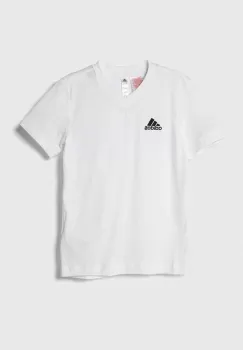adidas Performance tricou de bumbac pentru copii ENT22 TEE Y culoarea alb, cu imprimeu imagine