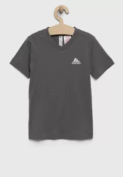 adidas Performance tricou de bumbac pentru copii ENT22 TEE Y culoarea gri, cu imprimeu imagine