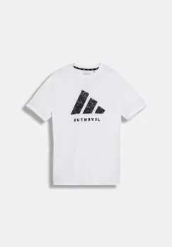 adidas Performance tricou de bumbac pentru copii JUVENTUS culoarea alb, cu imprimeu, IT3849 imagine