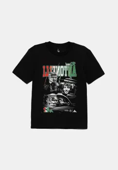 adidas Performance tricou de bumbac pentru copii MERCEDES culoarea negru, cu imprimeu, KD7301 imagine
