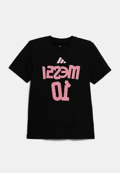 adidas Performance tricou de bumbac pentru copii MESSI culoarea negru, cu imprimeu, JM3553 imagine