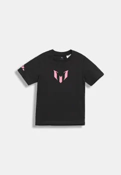 adidas Performance tricou de bumbac pentru copii MESSI culoarea negru, cu imprimeu, JM8950 imagine