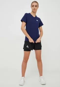 Adidas Performance tricou din bumbac culoarea albastru marin imagine