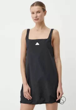 adidas rochie culoarea negru, mini, drept, IQ4823 imagine