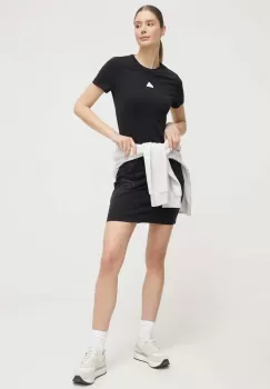 adidas rochie culoarea negru, mini, mulata imagine