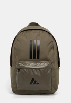adidas rucsac CLSC BARS 3S culoarea verde, mare, cu imprimeu, IS7042 imagine
