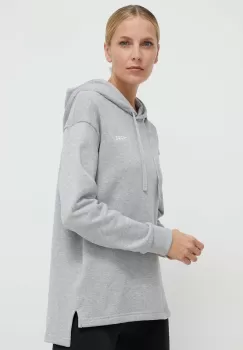 adidas TERREX bluza trening culoarea gri, cu gluga, melanj imagine