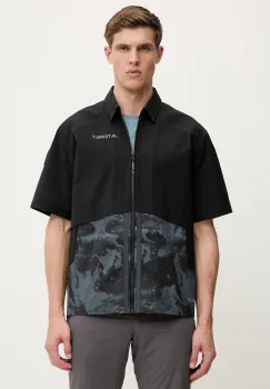 adidas TERREX camasa x National Geographic culoarea negru, cu guler clasic, relaxed, JD5947 imagine