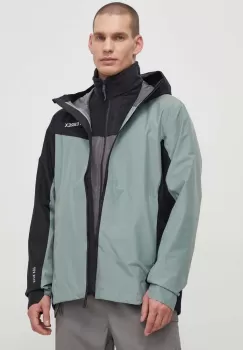 adidas TERREX geaca de ploaie Multi 2.5 L RAIN.RDY barbati, culoarea verde, IN4770 imagine