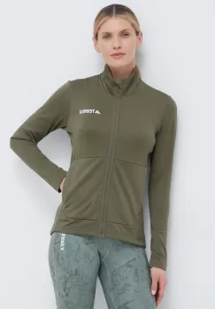 adidas TERREX hanorac Multi culoarea verde, neted imagine