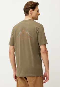 adidas TERREX tricou Mountain barbati, culoarea verde, cu imprimeu, JI9408 imagine