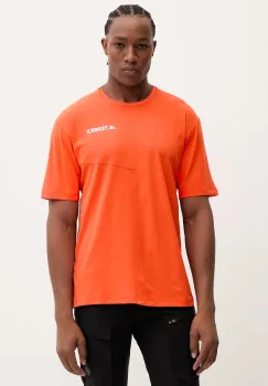 adidas TERREX tricou sport culoarea portocaliu, cu imprimeu, JM7087 imagine