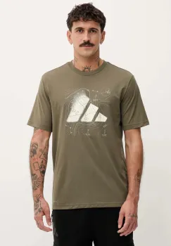 adidas tricou Climacool City Tech culoarea verde, cu imprimeu, JM6455 imagine