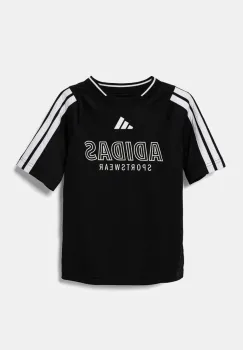 adidas tricou copii culoarea negru, cu imprimeu, JI6178 imagine