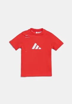 adidas tricou copii culoarea rosu, cu imprimeu, JD6014 imagine