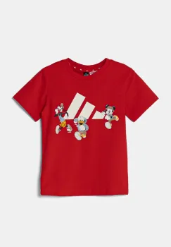 adidas tricou copii culoarea rosu, cu imprimeu, JF3623 imagine