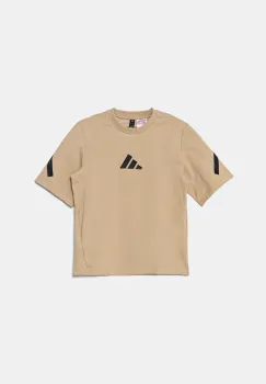 adidas tricou copii J ZNE TEE culoarea bej, cu imprimeu, JF2498 imagine