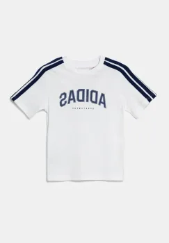 adidas tricou de bumbac pentru copii culoarea alb, cu imprimeu, JI6674 imagine