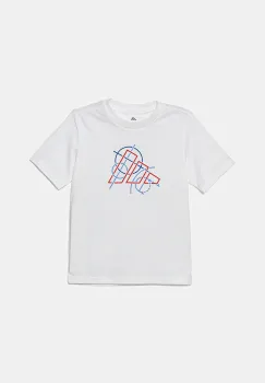 adidas tricou de bumbac pentru copii culoarea alb, cu imprimeu, JV5100 imagine