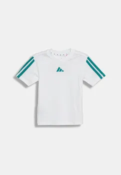 adidas tricou de bumbac pentru copii culoarea alb, cu imprimeu, JV7353 imagine
