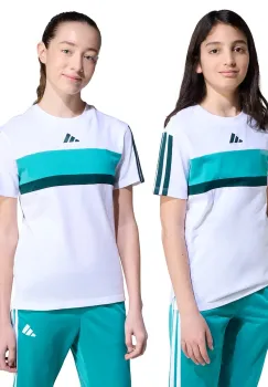 adidas tricou de bumbac pentru copii culoarea alb, cu imprimeu, JX0192 imagine