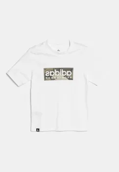 adidas tricou de bumbac pentru copii culoarea alb, cu imprimeu, JX6871 imagine