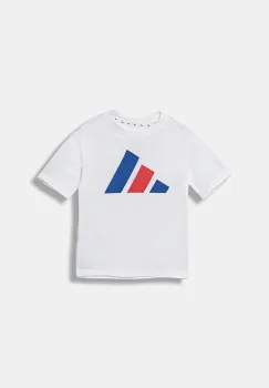 adidas tricou de bumbac pentru copii culoarea alb, cu imprimeu, JY0298 imagine